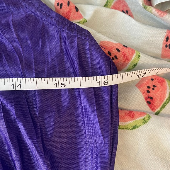 ⭐ 3/$15 Vintage Y2K Iz Byer Small Purple Crinkle O Ring Racerback Tank Top - Picture 9 of 9